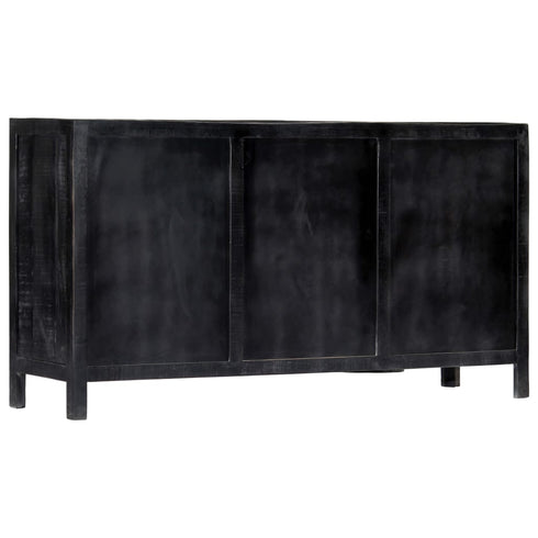 Rustika Rowe -  Sideboard Black 147x40x80 cm Solid Mango Wood